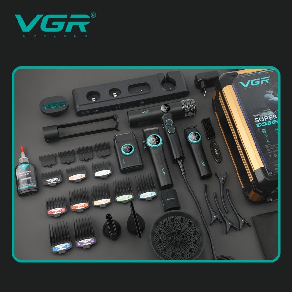 Tondeuse sans fil rechargeable Combo – VGR STEPLESS PRO 4 IN 1