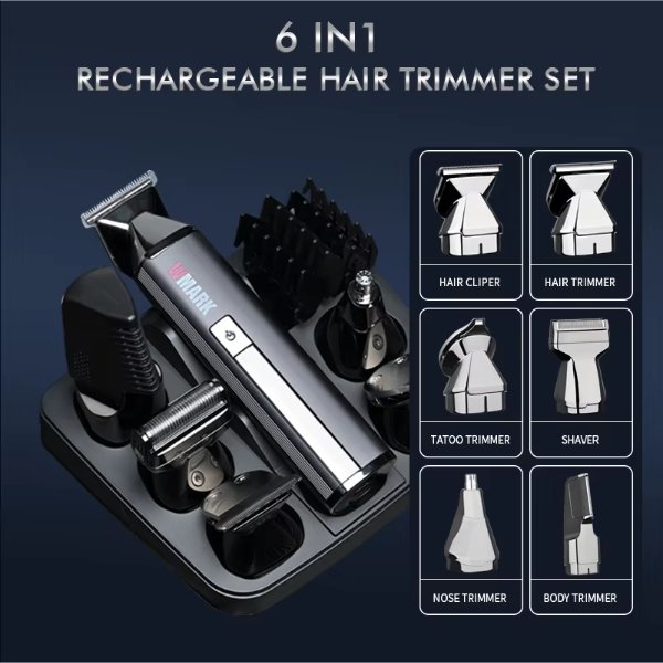 Ensemble Tondeuse sans fil rechargeable 6 en 1 – WMARK NG-HT001