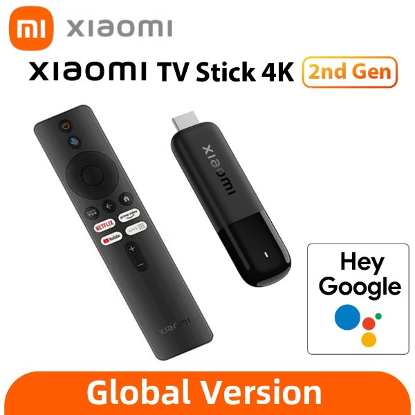 Lecteur multimédia 4K – 8Gb – ARM Cortex-A55 Quad-Core – RAM 2Gb – Wi-Fi 6 / Bluetooth – Xiaomi TV Stick 4K 2nd Gen