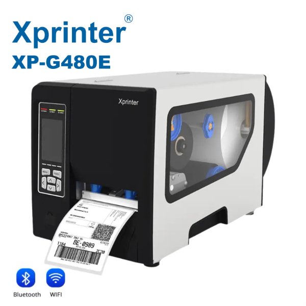 Imprimante thermique / Imprimante d’autocollants de codes barres industrielle de 4 pouces – Xprinter XP-G480E