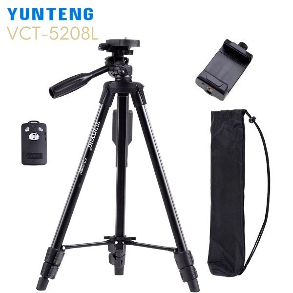 Trépied caméra et téléphone avec télécommande Bluetooth – YUNTENG VCT-5208L