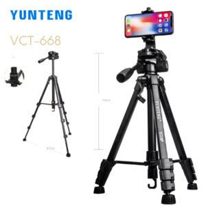 Trépied caméra et téléphone avec tête d’amortissement – YUNTENG VCT-668