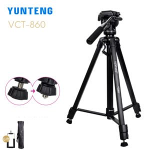 Trépied caméra professionnel en aluminium avec repose-pieds – YUNTENG VCT-860