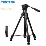Trépied caméra professionnel en aluminium avec tête panoramique – YUNTENG VCT-880