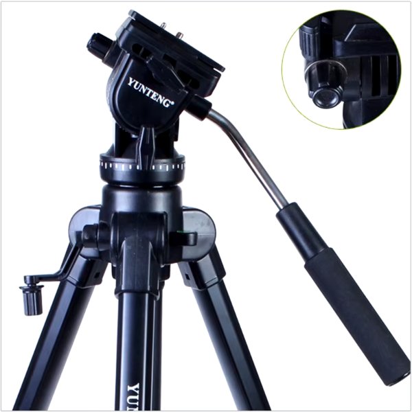 Trépied caméra professionnel en aluminium avec tête panoramique – YUNTENG VCT-880
