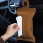 Porte Mouchoirs de voiture en cuir synthétique avec crochets – ZHUSE ZS-CA-009