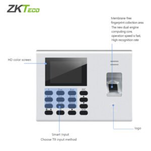 Système de pointage et de contrôle d’accès et de présence – ZKTeco K40