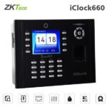 Système de pointage et de contrôle d’accès par empreinte digitale. Avec écran couleur TFT – ZKTeco iClock660