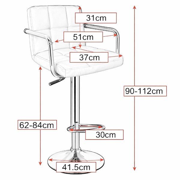 Chaise Tabouret Réglable Pivotante avec Repose-pieds – Chaise Tabouret CC-225