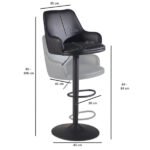 Chaise Tabouret Réglable Pivotante avec Repose-pieds – Chaise Tabouret CC-532