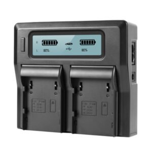 Chargeur double batterie LCD Compatible BP-A30/BP-A60 – Dual Digital Battery Charger BP-A60