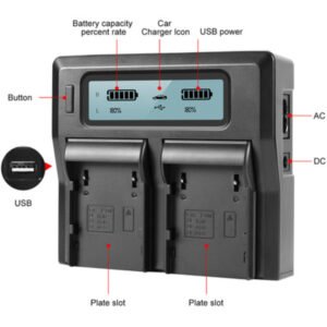 Chargeur double batterie LCD Compatible BP-A30/BP-A60 – Dual Digital Battery Charger BP-A60