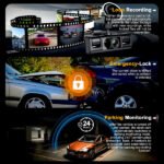 Caméra DVR de voiture Full HD 1080P 360° Vision avant/arrière/gauche/droite avec G-Sensor – DASHCAM GY-S29