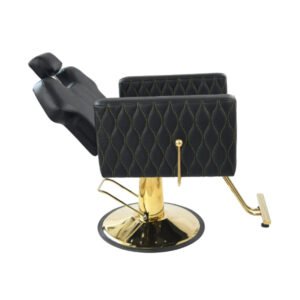 Chaise de barbier professionnelle inclinable avec pompe hydraulique et repose-pieds – Chaise Barbier HZ87211
