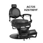 Chaise de Barbier Professionnelle Réglable Hydraulique En Cuir Noir – Chaise Barbier HZ8799YF