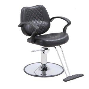 Chaise de barbier professionnelle inclinable avec pompe hydraulique et repose-pieds – Chaise Barbier HZ8801B