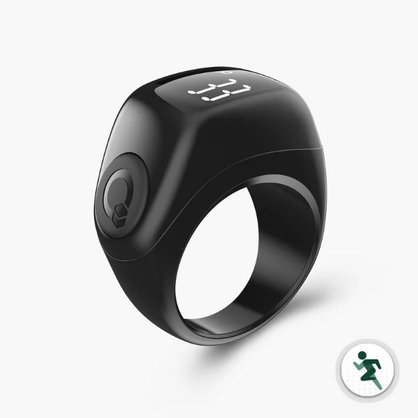 Chapelet electronique / Zikr Ring / Bague connectée amélioré (tailles d’anneau – iQIBLA Zikr Ring Jood lite (J01T)