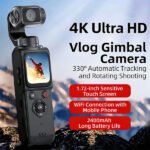 Caméra de poche 4K ultra HD avec stabilisation Gimbal, suivi du visage, Wi-Fi et zoom – Camera de poche 4K m105