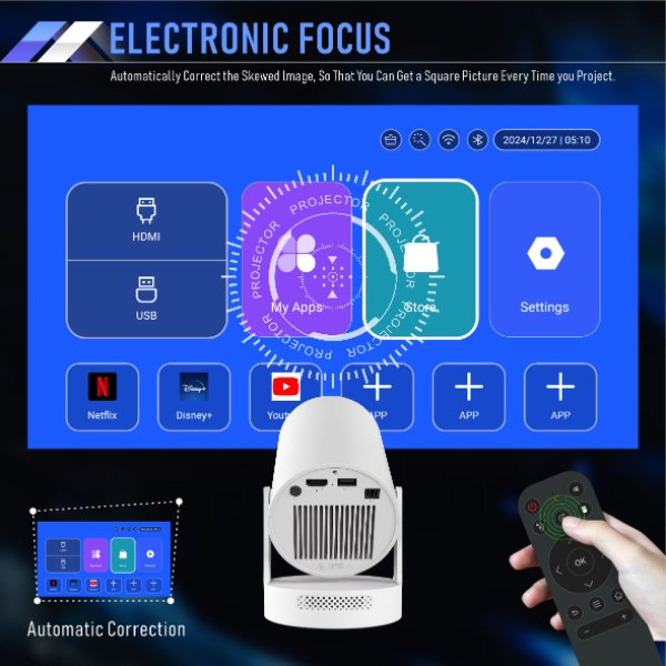 Mini Projecteur Vidéo LED Smart – Videoprojecteur Portable RS-444