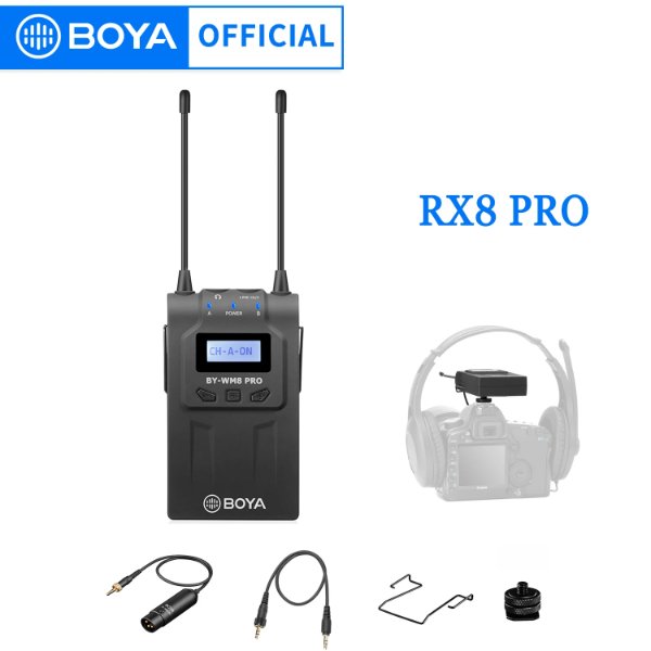 Récepteur sans fil Boya BY-RX8 Pour BY-WHM8 Pro – BOYA BY-RX8 PRO