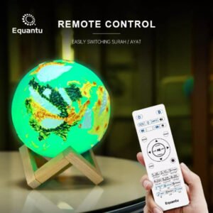Lampe colorée en forme de terre avec haut-parleur du Coran (Radio Coranique) – Equantu SQ172