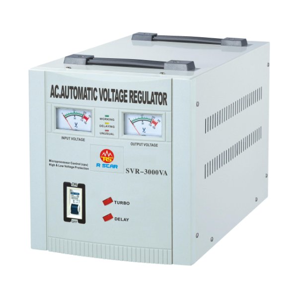 Régulateur de tension automatique 3000VA / 3KVA, Contrôle par microprocesseur – R SCAR SVR-3000VA