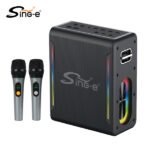 Enceinte / Mini Baffle Bluetooth Karaoké Avec Microphones – SING-E ZQS-V73