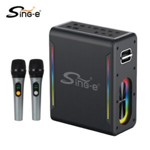Enceinte / Mini Baffle Bluetooth Karaoké Avec Microphones – SING-E ZQS-V73
