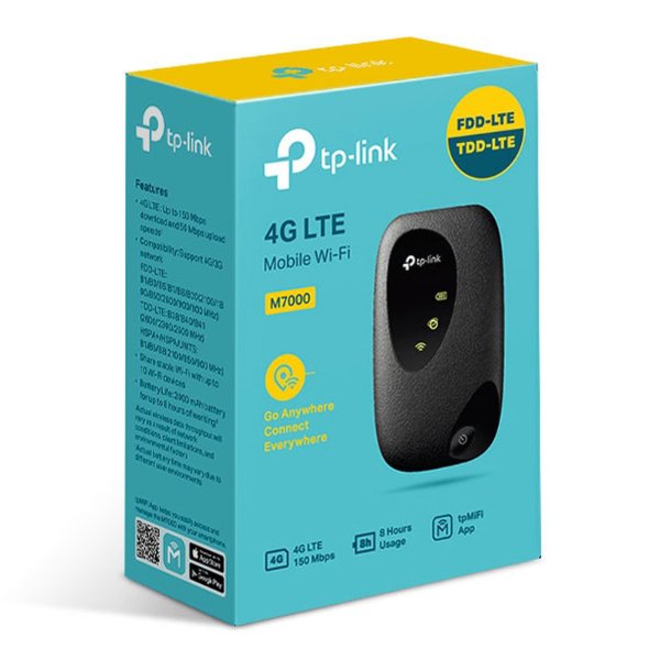 Modem/Routeur 4G Mobile WiFi N 300 Mbps avec batterie 2000mAh – TP-LINK M7000
