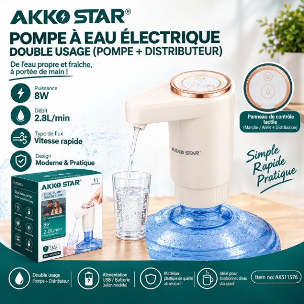 Pompe à eau électrique 8W – AKKO STAR AK-511576