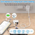 Lecteur carte 4 en 1 pour clé USB externe/carte TF/carte SD/clavier et souris/appareil – 4-iN-2 Adapter GL-312