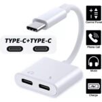 Adaptateur Type-C vers Type-C 2 en 1, charge rapide et audio – 2 in 1 Type-C Headphone Audio&Charge Adapter Digital Decoding JBC038