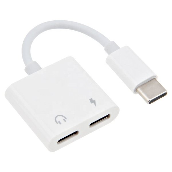 Adaptateur Type-C vers Type-C 2 en 1, charge rapide et audio – 2 in 1 Type-C Headphone Audio&Charge Adapter Digital Decoding JBC038