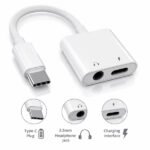 Adaptateur Type-C vers prise casque 3,5 mm 2 en 1, chargeur rapide et répartiteur audio – Type-C to 3.5mm Headphone Jack Charge Adapter Digital Decoding JBC039