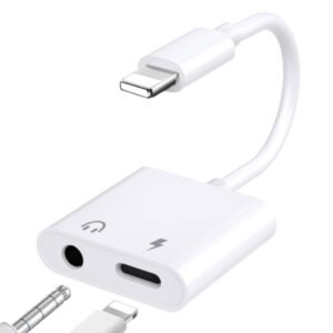 Adaptateur Lightning vers prise casque 3,5 mm 2 en 1, chargeur rapide et répartiteur – Lightning to 3.5mm Adapter JBC029