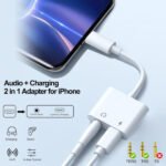Adaptateur Lightning vers prise casque 3,5 mm 2 en 1, chargeur rapide et répartiteur – Lightning to 3.5mm Adapter JBC029