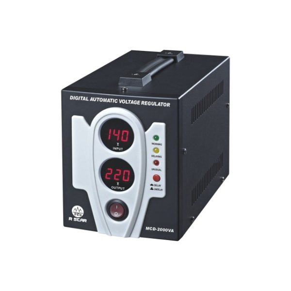 Régulateur de tension automatique Digital 2000VA / 2.0KVA, contrôle par microprocesseur – R SCAR MCD-2000VA