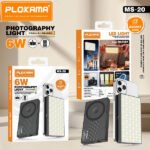 Lampe LED magnétique Rechargeable 6W Pour photo, vidéo et streaming – PLOKAMA MS-20