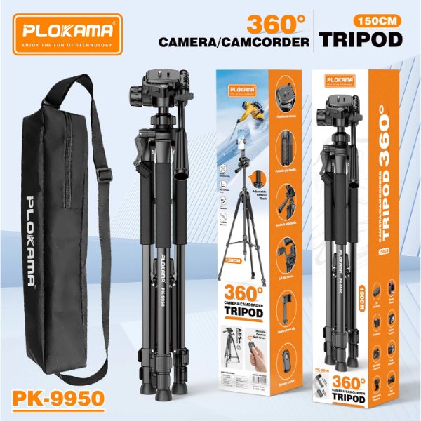 Trépied caméra et téléphone 150cm – PLOKAMA PK-9950