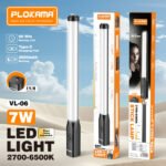 Éclairage vidéo LED rechargeable - Puissance 7 W - Batterie 2000 mAh - Autonomie jusqu’à – PLOKAMA VL-06