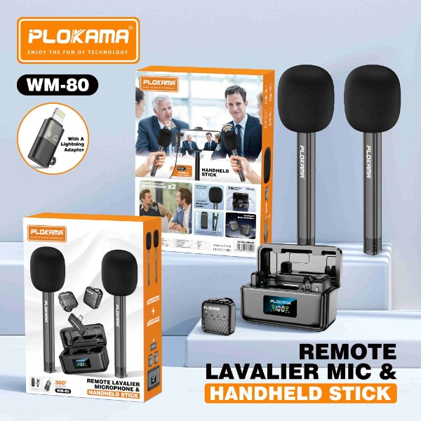 Micro sans fil 2.4GHz, 2 micro (2 émetteur + 1 récepteur) – PLOKAMA VM-80