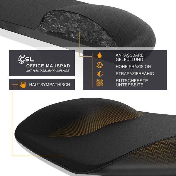 Tapis souris en gel avec Repose-poignet ergonomique – Tapis Souris H-02