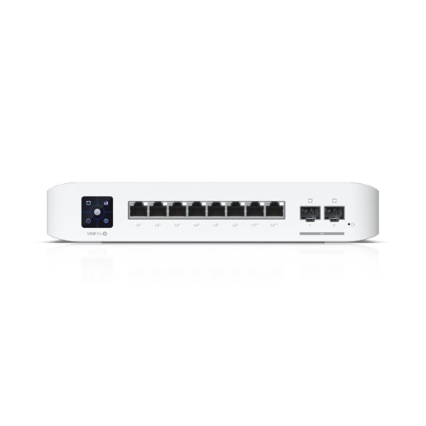Switch 8 ports Gigabit PoE++ administrable L3 (6 PoE+ et 2 PoE++), 2 ports SFP+ 10G – Ubiquiti UniFi USW-PRO-8-POE
