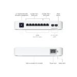 Switch 8 ports Gigabit PoE++ administrable L3 (6 PoE+ et 2 PoE++), 2 ports SFP+ 10G – Ubiquiti UniFi USW-PRO-8-POE