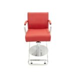 Chaise de barbier professionnelle Simili cuir rouge avec Accoudoirs et repose-pieds en – Chaise Barbier W-AD299