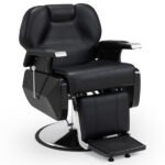 Chaise de barbier professionnelle avec Réglage hydraulique et Repose-pieds intégré – Chaise Barbier W-AF-15A