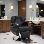 Chaise de barbier professionnelle avec Réglage hydraulique et Repose-pieds intégré – Chaise Barbier W-AF-15A