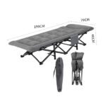 Lit Pliant avec Matelas portable embourré avec structure métallique – Lit PLiable W-S289