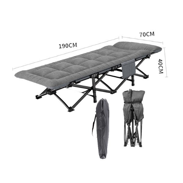 Lit Pliant avec Matelas portable embourré avec structure métallique – Lit PLiable W-S289