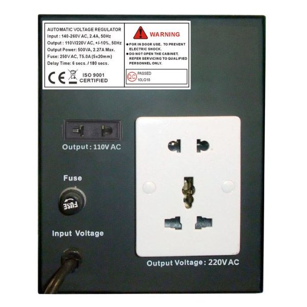 Régulateur de Tension Automatique Digital 500VA / 0.5KVA, contrôle par microprocesseur – R SCAR MCD-500VA
